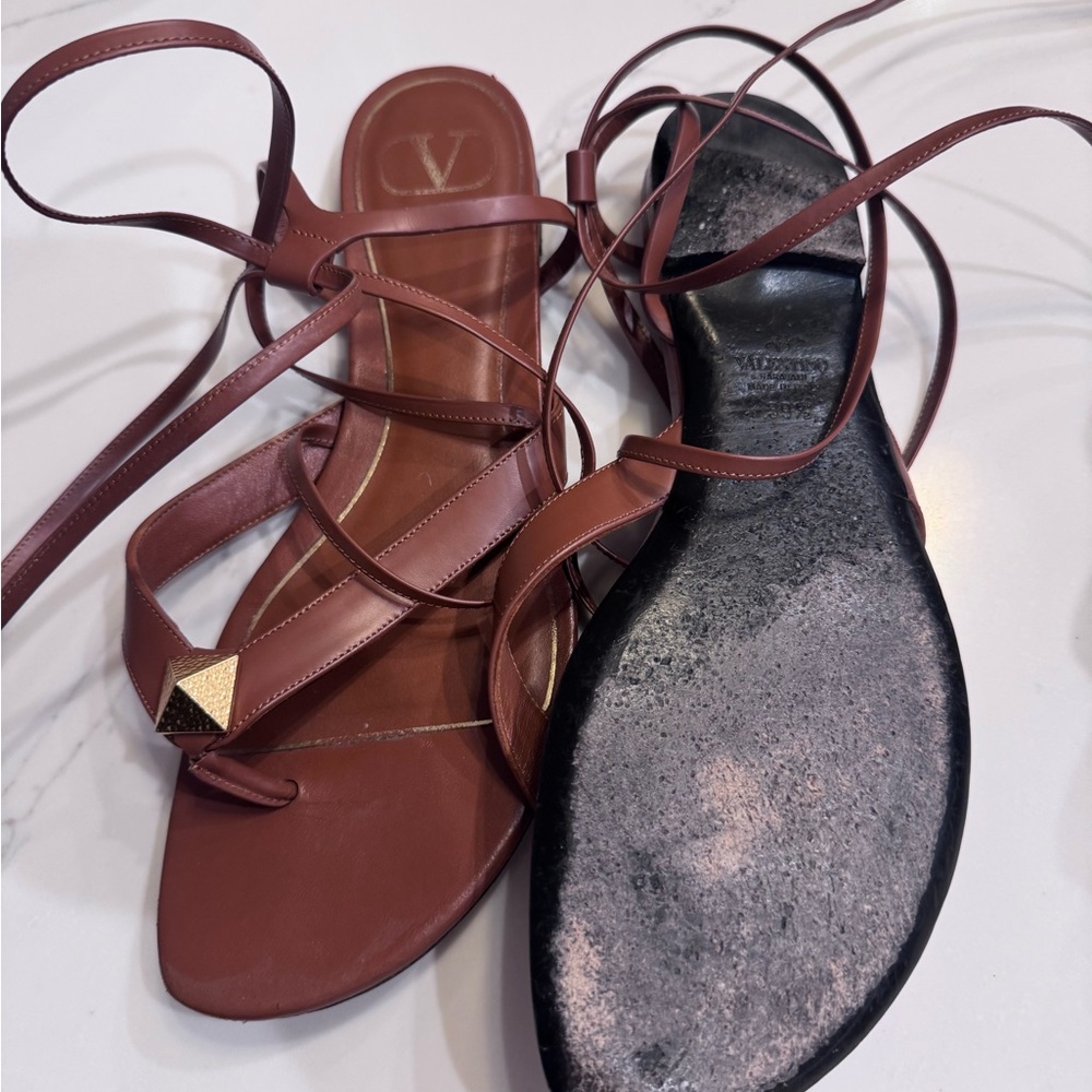 Valentino Women's Tan Strappy Sandals
